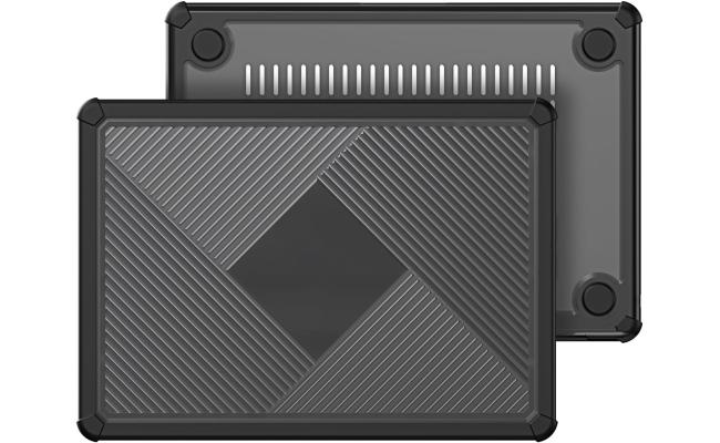 DUX DUCIS LCGH Series Hard Shell Case for Apple MacBook Pro 14 (2021/2023) – Slim Protective Laptop Cover with Shock-Absorbing Bumper, Heat Dissipation Design & Non-Slip Secure Base – Black